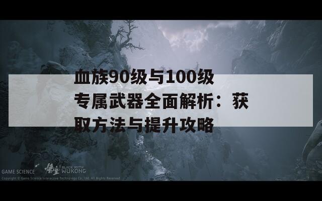 血族90級與100級專屬武器全面解析：獲取方法與提升攻略  第1張