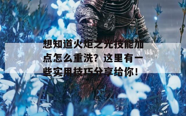 想知道火炬之光技能加點怎么重洗？這里有一些實用技巧分享給你！