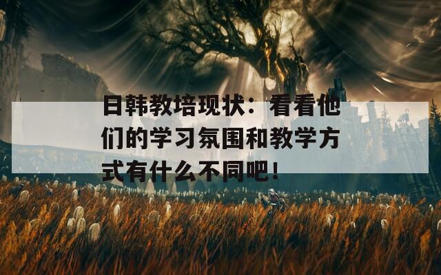 日韓教培現(xiàn)狀：看看他們的學(xué)習(xí)氛圍和教學(xué)方式有什么不同吧！