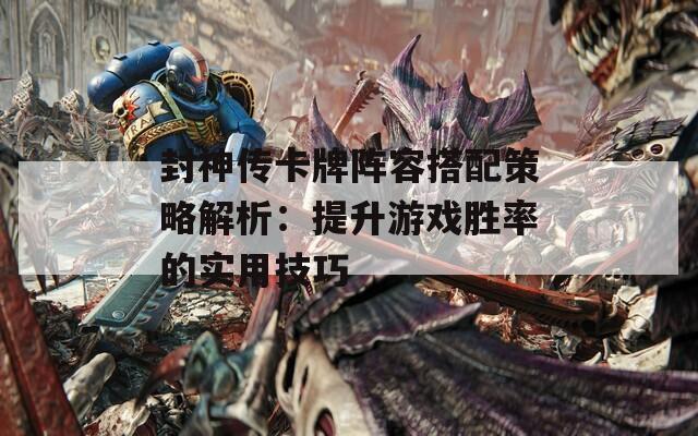 封神傳卡牌陣容搭配策略解析：提升游戲勝率的實用技巧