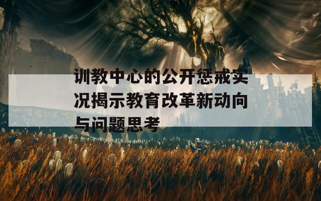 訓(xùn)教中心的公開懲戒實(shí)況揭示教育改革新動向與問題思考