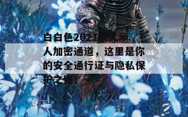 白白色2021永久承人加密通道，這里是你的安全通行證與隱私保護之道！