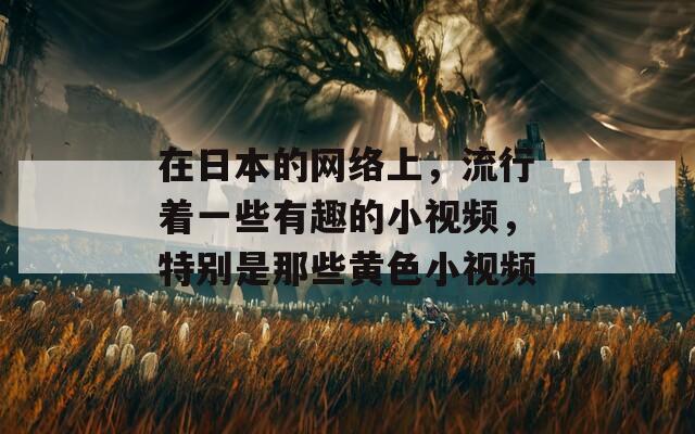 在日本的網(wǎng)絡(luò)上，流行著一些有趣的小視頻，特別是那些黃色小視頻