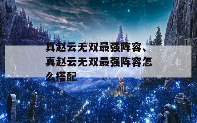 真趙云無雙最強陣容、真趙云無雙最強陣容怎么搭配