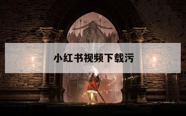 小紅書視頻下載污